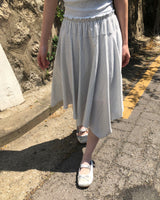 Badin Check Banding Midi Skirt