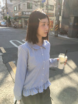 エヴリン フリル シャツ(2color)