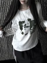 pale faded printing T (3color)