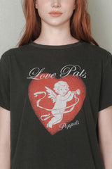 Calling Love T-shirt [Charcoal]