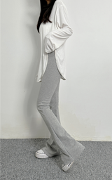 (BASIC ITEM♥/BEST VALUE♥) 3 COLORS ストレッチUネックルーズフィット長袖Tシャツ