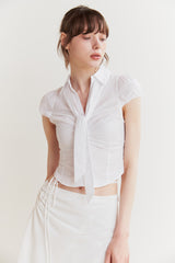 JADE SCARF SHIRT white