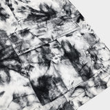 tie-dye cargo shorts_white