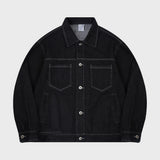 [UNISEX] Stitch Washing Denim Jacket