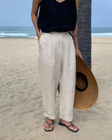linen sleeveless (black)