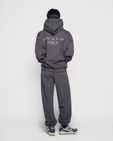 25FW BASIC LOGO NAPPING HOODIE CHARCOAL