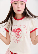 エンジェルリンガーTシャツ_レッド