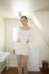 アイレットスリットスカート (white)