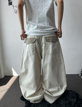 Jepeni Dot Back Detail Balloon Cotton Pants 3color