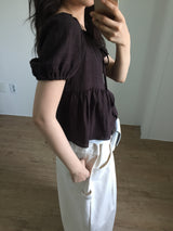Ray Frill Blouse (2color)