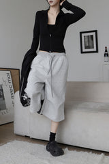 Pintuck Bermuda Jogger Pants