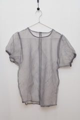 Organza Puff Top (Gray)