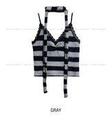 [Muffler set] Riza Race Stripe Brushed Sleeveless