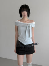 Studded Cotton Low Skirt Pants