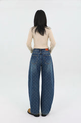 RIBBON-DYED CURVED FIT DENIM_BLUE code 26015