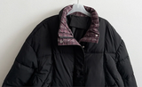 Daring checkered lining point short padded coat