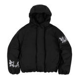 BLACKBOND グラフィティロゴヒデンカフスパフジャケット (ブラック)