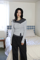 アリコシャーリングボタンTシャツ