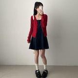 Deffin Stitch Denim Sleeveless One-Piece Dress