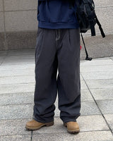 Chiro Stitch Cotton Pants (Charcoal)