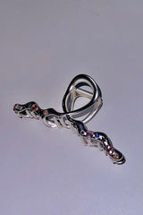 Silver cubic wave hairpin