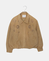 Sian Suede Punching Collar Pocket Jacket