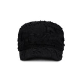Metal Tip Lace Newsboy Cap / Black
