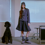 Balloon Midi Skirt (CHARCOAL)
