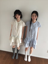 Twin Shirt フリルワンピース (2color)