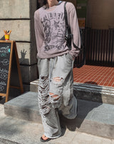 ルビー ヴィンテージ ウォッシング ダメージ パンツ