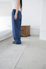 blue cotton banding pants(2colors)