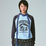 [UNISEX]EXPLORE ヴィンテージ ラグラン ロングスリーブ Tシャツ