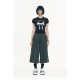 One-Tuck Pigment Bermuda Sweatpants - Charcoal