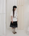 Blooming garden patchwork skirt / black