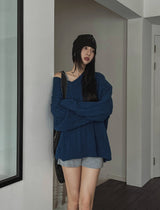 Little V-neck Cable Knit