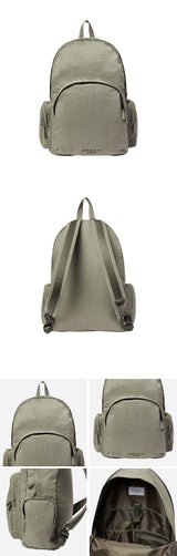 24FW BASIC LOGO STITCH NYLON BACKPACK KHAKI