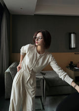 Compact cashmere round cardigan/5 colors