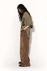 Retro printed loose casual pants