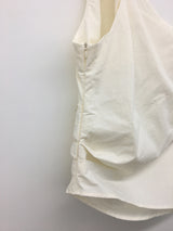 One-shoulder draping blouse (2color)