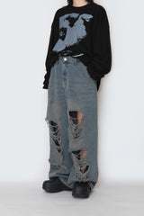 Face over long sleeve T