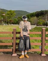Life Lettering Short Sleeve Knit T-Shirt