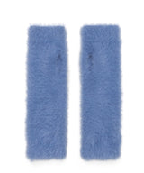 Metal Logo Fur Hand Warmer _ SKY BLUE