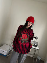 Rose stripe T