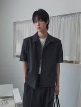 Chloe Stan 襟付きハーフクロップブレザー