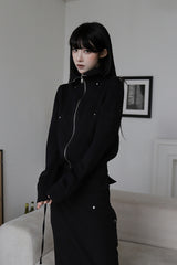 Cats Line Hood Zip-up