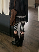 bibi stripe biker shorts