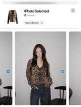 Mohair Leopard Cardigan Knitwear