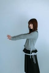 ドットフリルTシャツ (gray)
