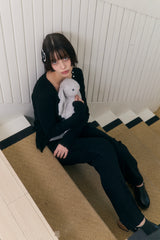 Sweet Dreams Lace Flare Pants (Black)