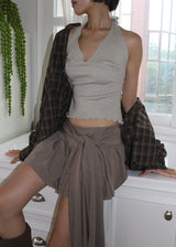 FLARE TIE SKIRT